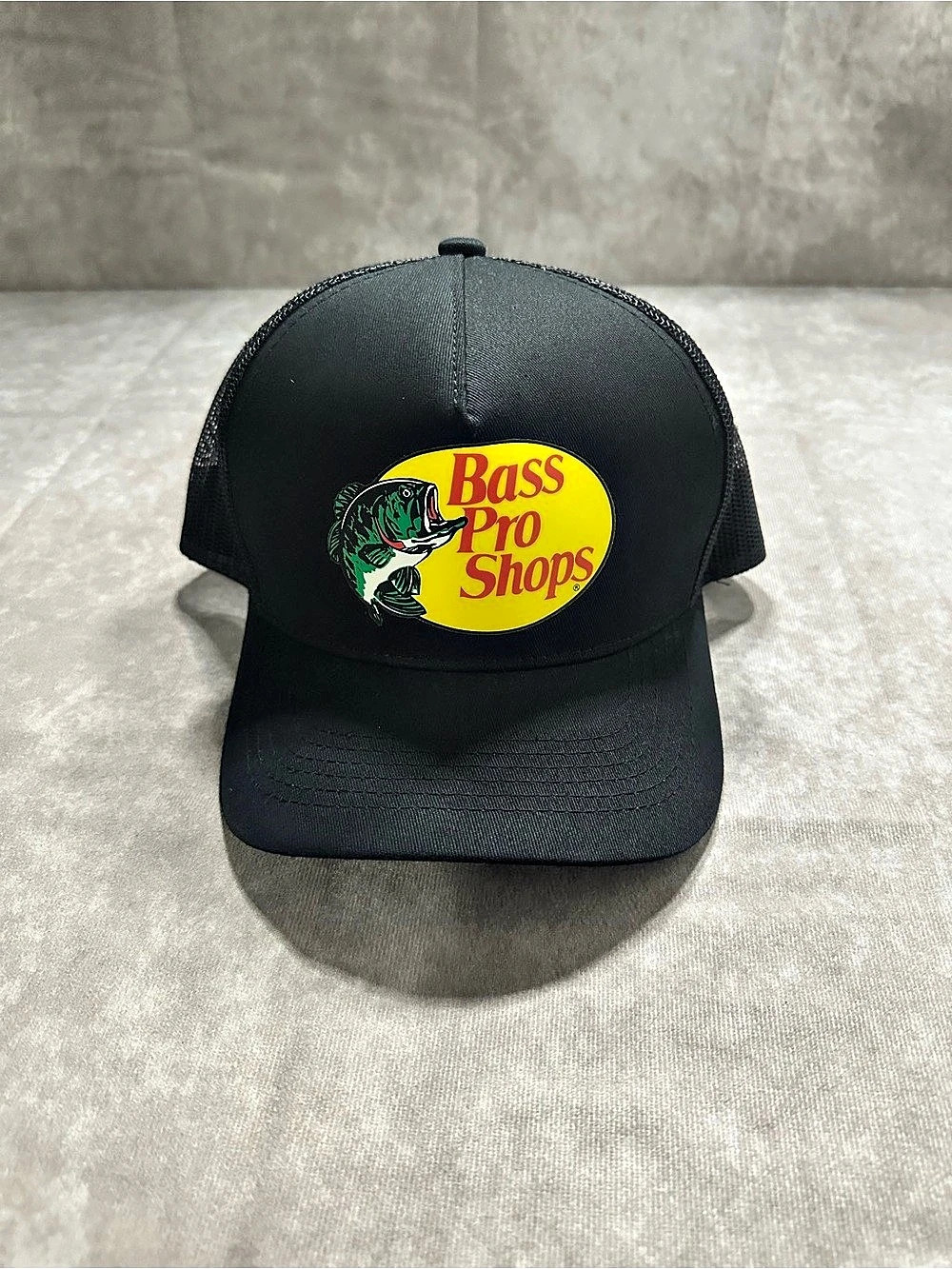 Bass Pro Shops Mesh Trucker Cap Black & Yellow